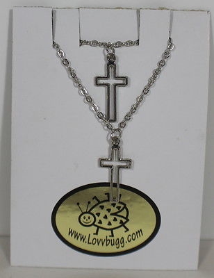 Silver Cross Necklace Jewelry18 in Doll Clothes Accessory Fits American Girl