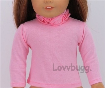 Hot Pink Long Sleeve T-Shirt for 15" & 18" Dolls 